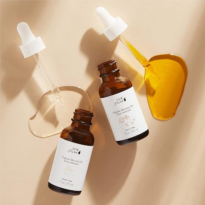 100% PURE Organic Rosehip Oil Moisturizer For Face, Body, Hair Hydrating Vitamins & Omega Fatty Acids Support Glowing, Plumped Up Youthful Skin - Natural Cold-Pressed Facial Radiance - Vegan - 1oz-FemmiqueWomen