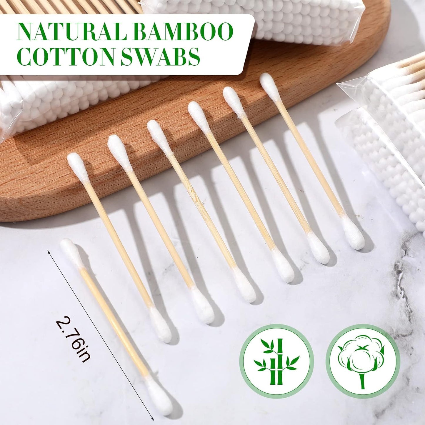 10000 Pcs Double Round Cotton Swabs with Wooden Sticks Bulk Cotton Buds Travel Size Ear Swabs for Ears Makeup Daily Cleaning Pet Care Arts Crafts-FemmiqueWomen
