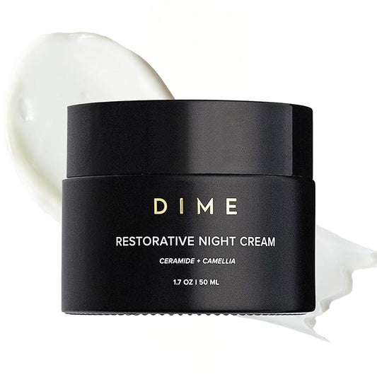 Dime Beauty Restorative Night Cream, Facial Moisturizer with Ceramides and Sea Buckthorn, 1.7 oz / 50 ml in Pump-FemmiqueWomen