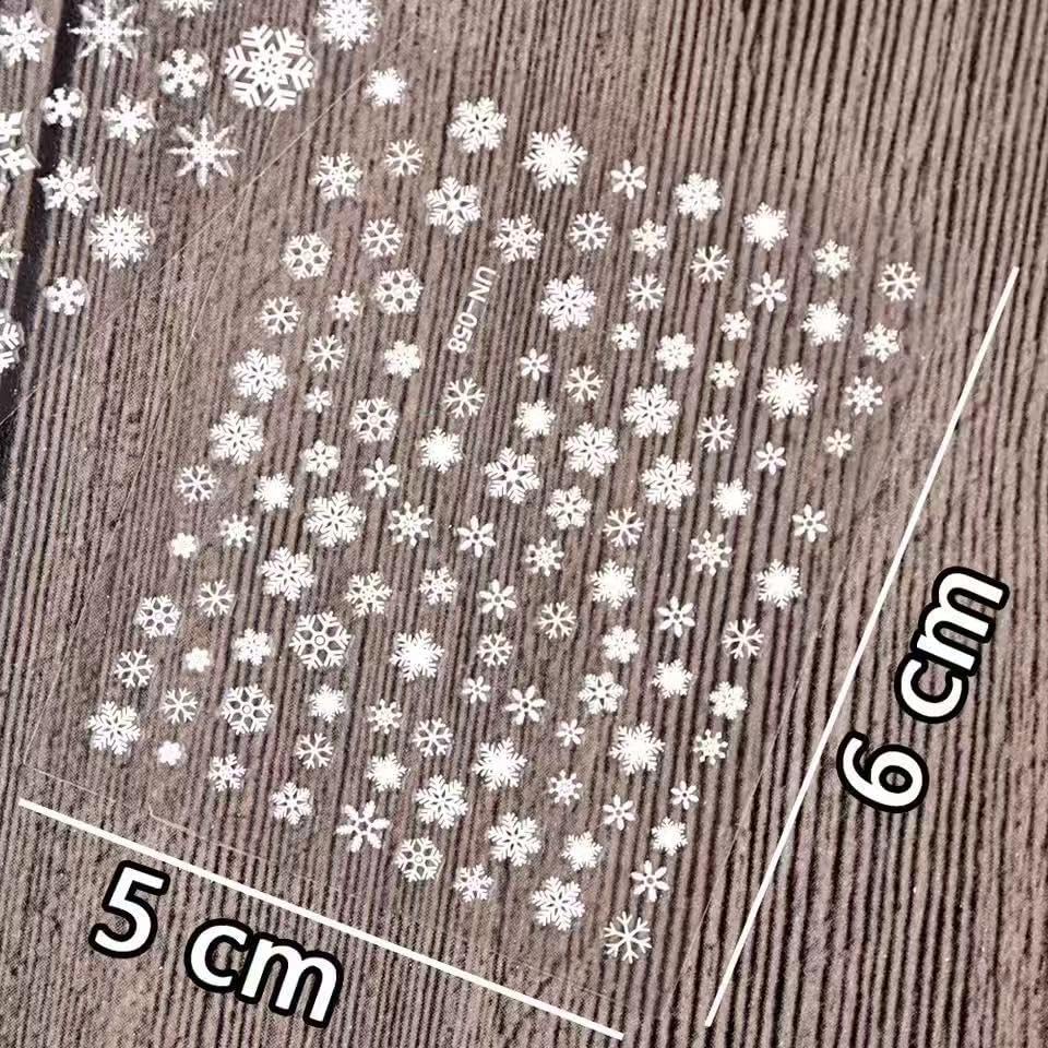 30 Sheet White Snowflakes Nail Art Stickers Christmas Snowflake Decals 3D Self-Adhesive Nail Art Supplies Charms for Nails Art Manicure Tips Decoration-FemmiqueWomen