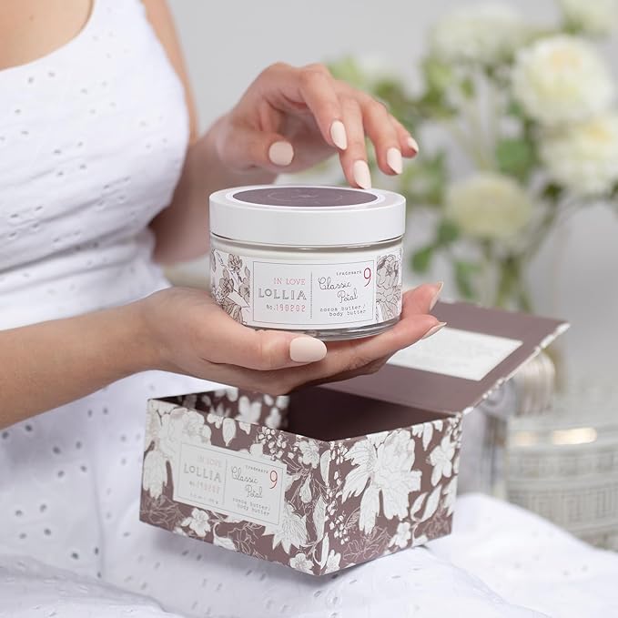 LOLLIA In Love Body Butter, 5.5 oz. - Classic Petal Fragrance - Shea Butter & Cocoa Butter, Body Lotion for Women, Hydrating & Smooth Body Moisturizer-FemmiqueWomen
