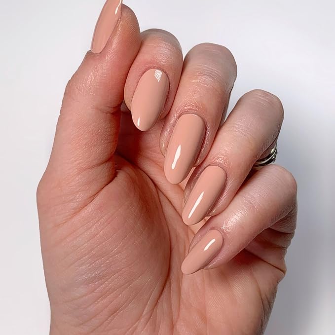 LONDONTOWN UV/LED Gel Nail Polish - Long Lasting, Chip Resistant High Shine Color - Glossy Pink Beige, Rose Latte, 12ml/.40fl oz