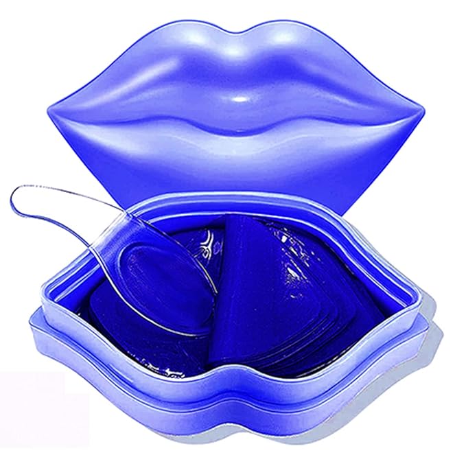 20Pcs Moisturizing Lip Mask, Lip Sleep Mask Reduces Lip Lines and Restores Moisture, Lip Mask Effectively Nourishes the Lip Skin, Gel Treatment Lip Masks Plumping Lips Mask Lip Care Products (Purple)-FemmiqueWomen