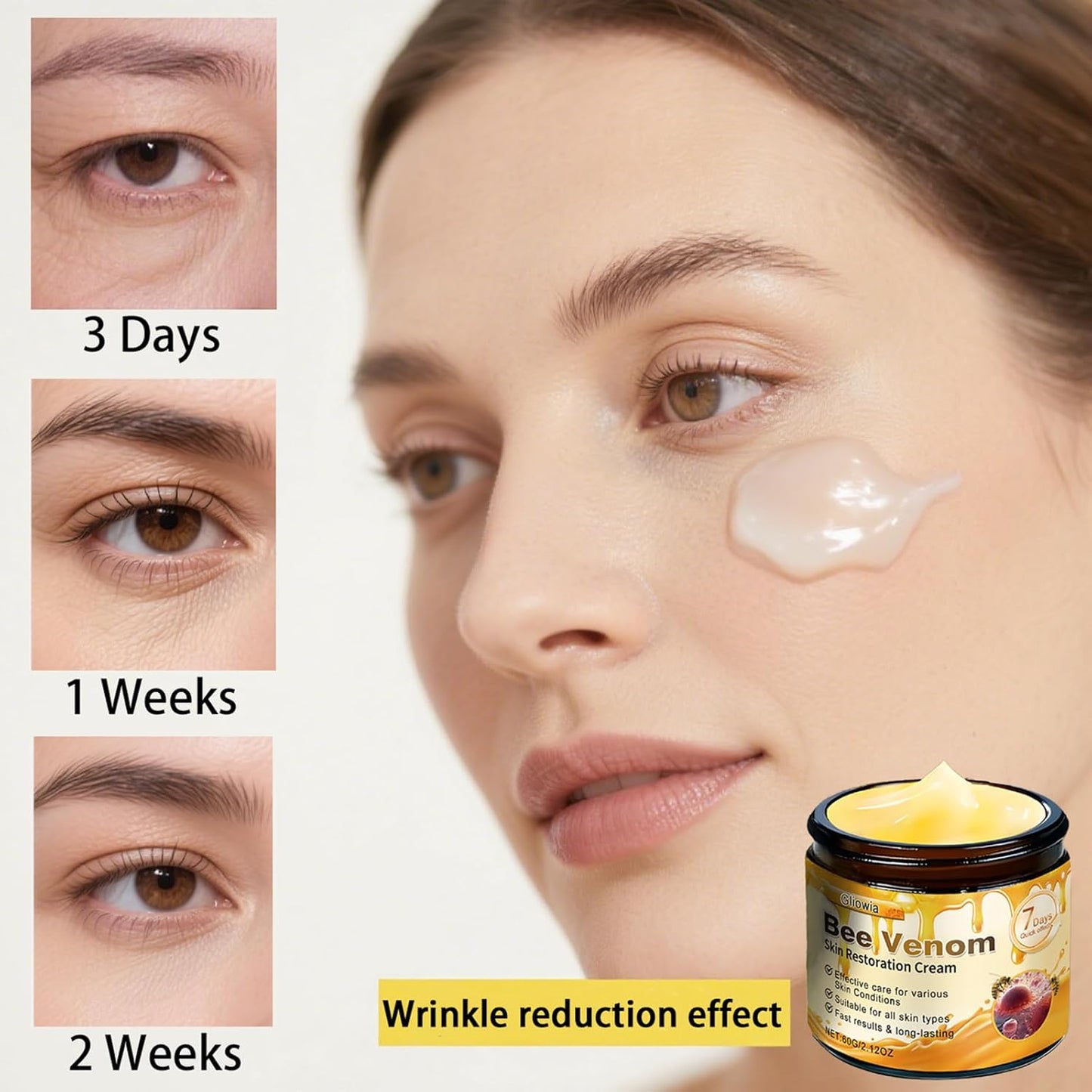 2PCS Bee Venom Skin Restoration Cream, 2025 Upgrade Bee Venom Skin Treatment Cream, Natural bee venom cream for Repair & Renewal, All in One Nourishing Serum for All Skin Types-FemmiqueWomen