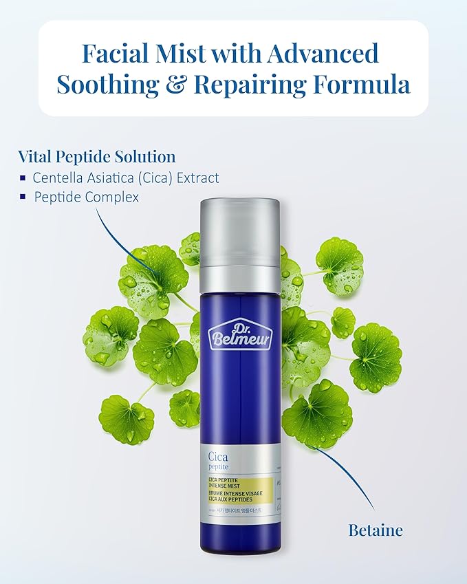 Advanced CICA Intense Mist for Sensitive Skin (4.1fl oz) - Ultra Fine Mist for Soothe, Hydrate. Korean Skin Care. Centella Asiatica, Betaine.-FemmiqueWomen