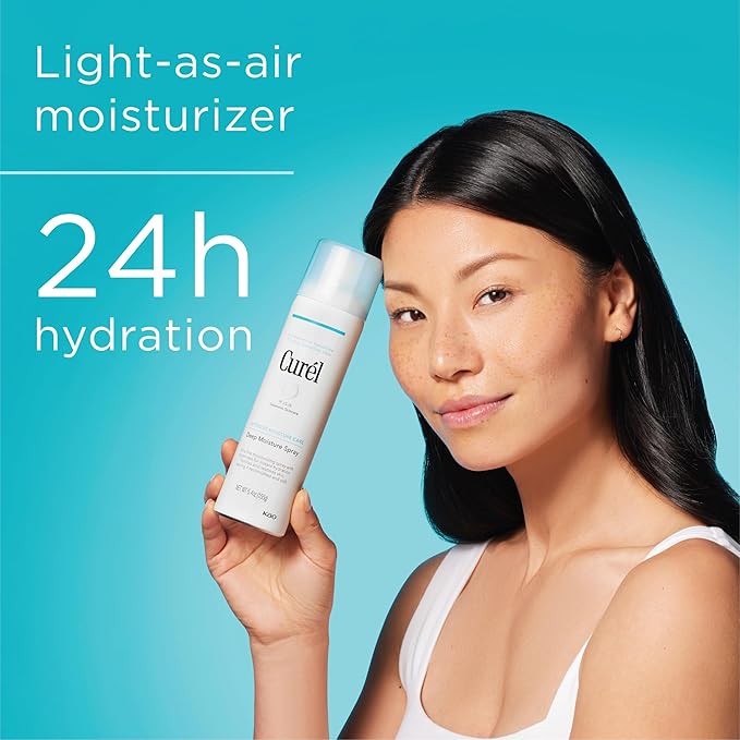 Curel Japanese Skin Care Deep Moisture Spray, Spray on Moisturizer for Dry Skin, Face Hydrating spray with Ceramides, 5 Oz-FemmiqueWomen