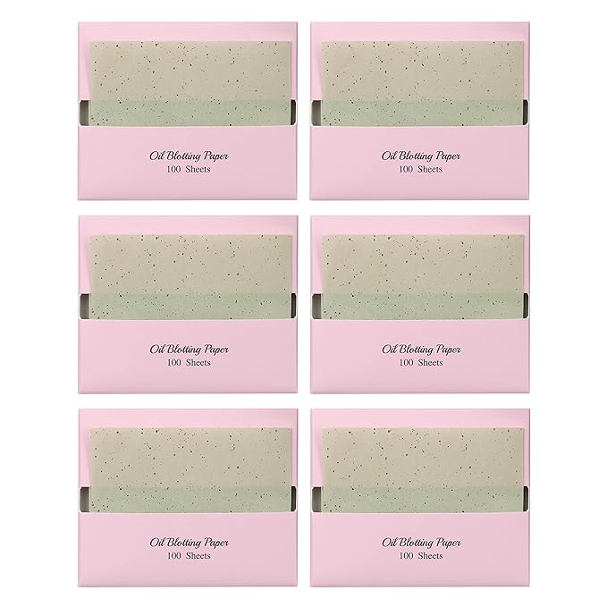 [600 Counts Refills Only] Green Tea Natural Oil Blotting Sheets for Face with Mirror Case and Refills-FemmiqueWomen