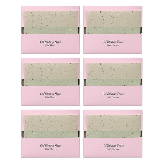 [600 Counts Refills Only] Green Tea Natural Oil Blotting Sheets for Face with Mirror Case and Refills-FemmiqueWomen