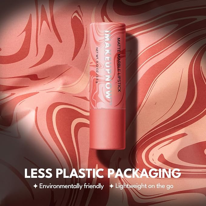 2PCS Marbled Matte Lip Stick Makeup - Velvety Finish | Naked-lip Feel, Full Coverage, D001+D003-FemmiqueWomen