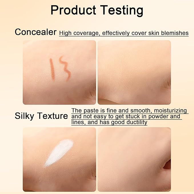 16 Color Corrector Concealer Foundation Palette Cream Set, Orange Green Peach Color Correcting Camouflage Makeup Cream Contour Palette with 11Pcs Makeup Brush Kit for Dark Circles Dark Spots-FemmiqueWomen