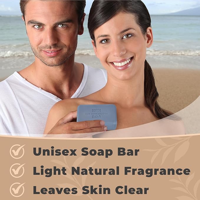 One With Nature Dead Sea Salt Lavender Soap 4oz 3-Pack – Soothing and Exfoliating Soap Bar with Dead Sea Minerals for Face & Body, for Men & Women-FemmiqueWomen
