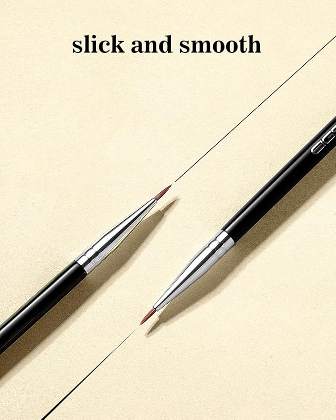 Eyeliner Brush Ultra Fine Point Premium Gel Eyeliner Brush Nylon Bristles Professional Makeup Tools for Lquid Powder And Paste Black (E819)-FemmiqueWomen