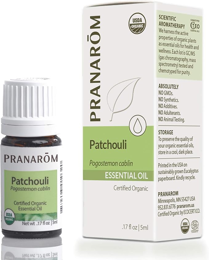 Pranarom - Patchouli Essential Oil (5ml) - 100% Pure Natural Therapeutic Grade Essential Oil for Diffusing and Perfumes | USDA and ECOCERT Certified Organic-FemmiqueWomen