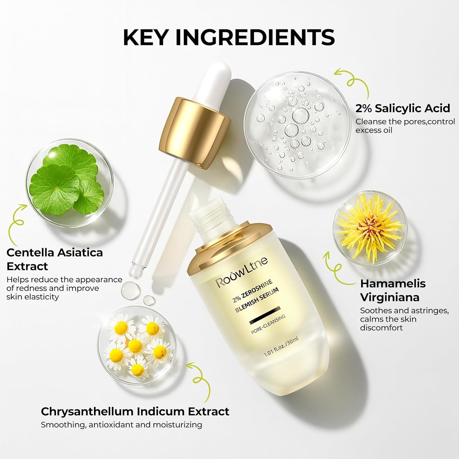 2% Salicylic Acid Face Serum for Oily, Blemish-Prone Skin - Treatment with Witch Hazel to Control Oil, Minimize Pores, Exfoliating & Soothing Skin - For Men & Women, 1.01 Fl Oz.-FemmiqueWomen