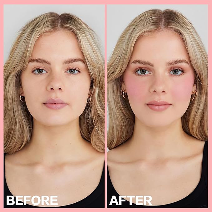 2Pcs Cream Blush Makeup Stick,Monochromatic Multi-Stick Face Blush for Cheek,Lip and Eye,Matte and Dewy Finish for Long Wearing,Easy Application.DITTO-FemmiqueWomen