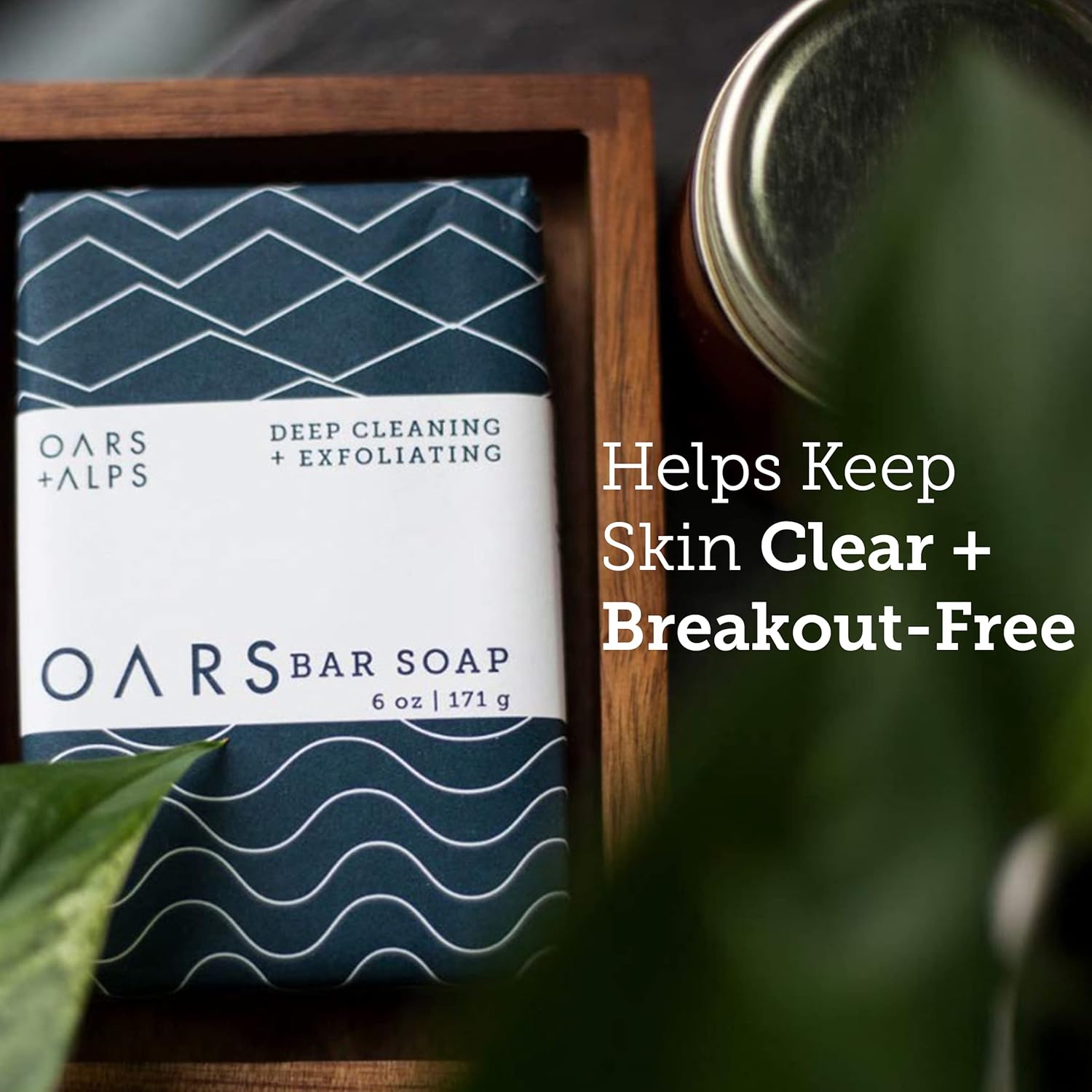Oars + Alps Blue Charcoal Exfoliating Bar Soap for Men, Deep Cleaning & Exfoliating Soap, Dermatologist Tested & Made with Natural Clean Ingredients, All Skin Types, Travel Size, 1pk, 6oz-FemmiqueWomen