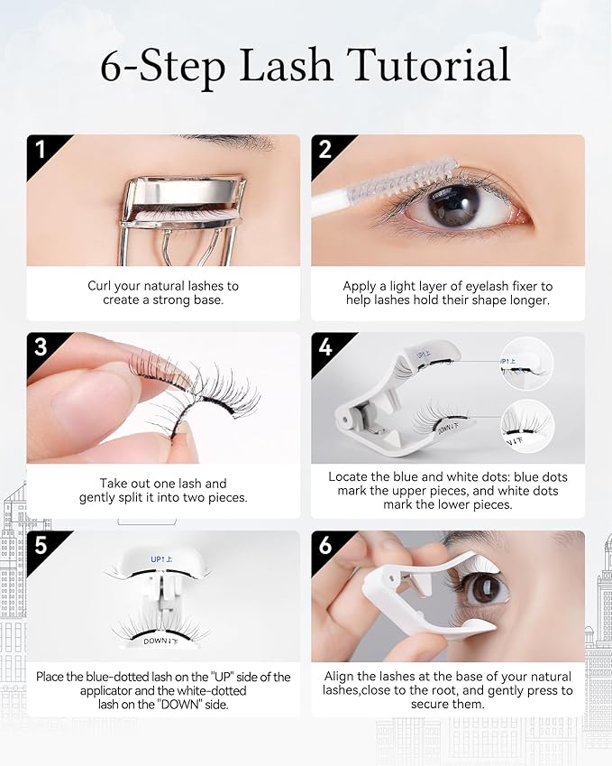 Magnetic Eyelashes with Applicator Kit, No.17 Ice Black, Reusable Magnetic Lashes without Eyeliner, Glue-free False Lashes, Waterproof, Lightweight, Suit for Heavy Makeup-FemmiqueWomen