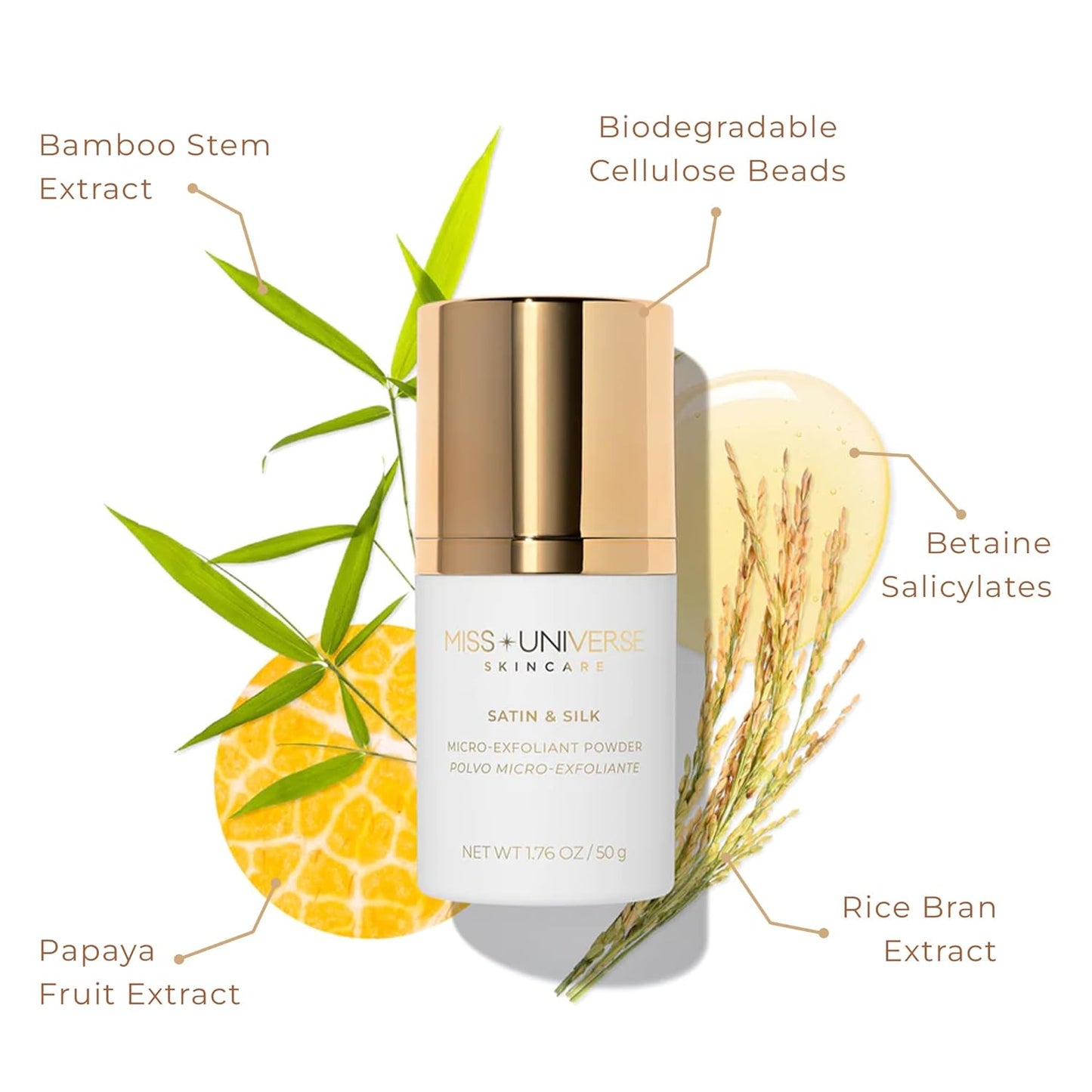 Satin and Silk Exfoliating Cleanser 1.76 oz, Hydrating Facial Cleanser for Women and MenFacial Skin Care Product with Bamboo Beads, Exfoliating Face Wash for Women and Men-FemmiqueWomen