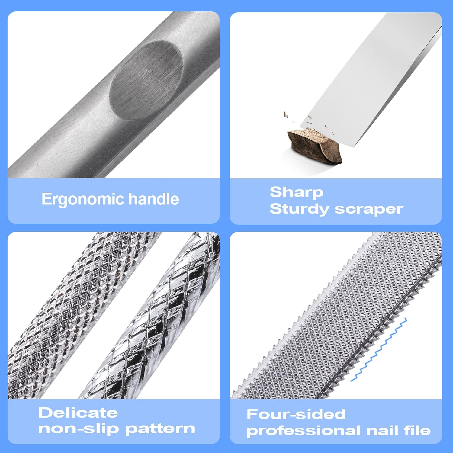 Ingrown Toenail Tool Removal Tool Kit, 10PCS Surgical Stainless Steel Professional Ingrown Toenail File and Lifters Manicure Care Treatment for Nail Correction Under Sidewall Clean-FemmiqueWomen