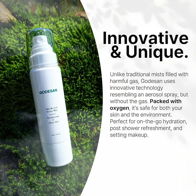 Skin Revival Serum Mist 1.35fl oz - Hydrating Facial Mist, Glowy Skin, Vegan, Sets Makeup, All Skin Type-FemmiqueWomen