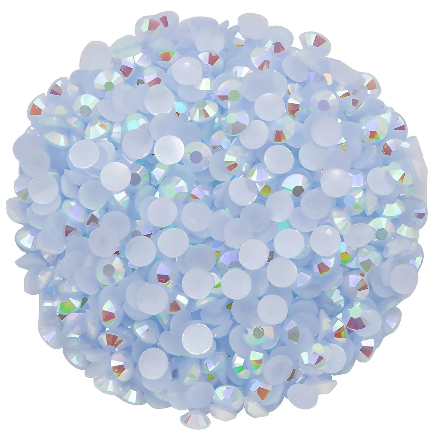 2250 Pcs SS16 4mm AB Flatback Rhinestones for Nails Art Crafts Glitter Round Shine Gems Crystals DIY Clothes Shoes （White AB）-FemmiqueWomen