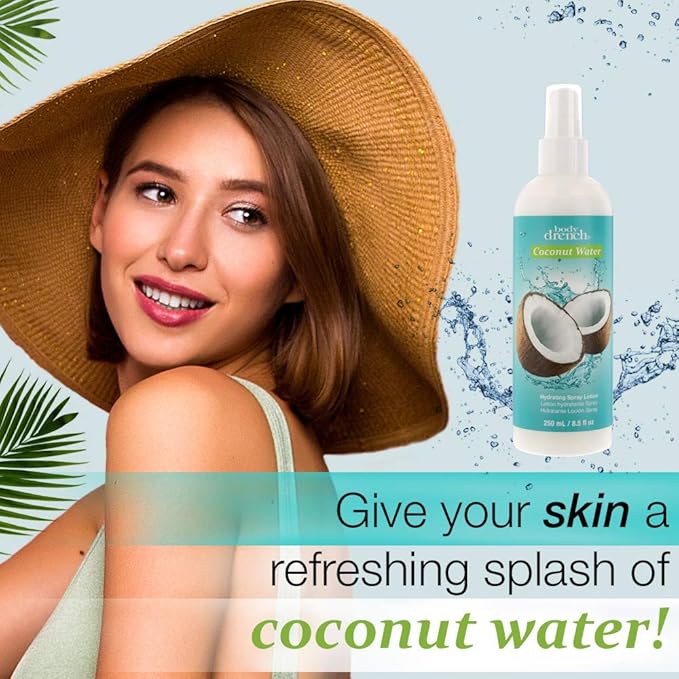 Body Drench Coconut Water Hydrating Spray Lotion for All Skin Types, 8.5 fl oz-FemmiqueWomen