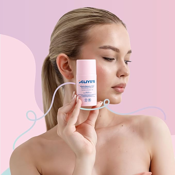 ALIYE'S A Beauty Elixir - All In One - Face & Body & Hair Oil Ecocert/Cosmos Natural Certified, Vegan, Non-GMO, Alcohol - Silicone Paraben Free, Derma-FemmiqueWomen