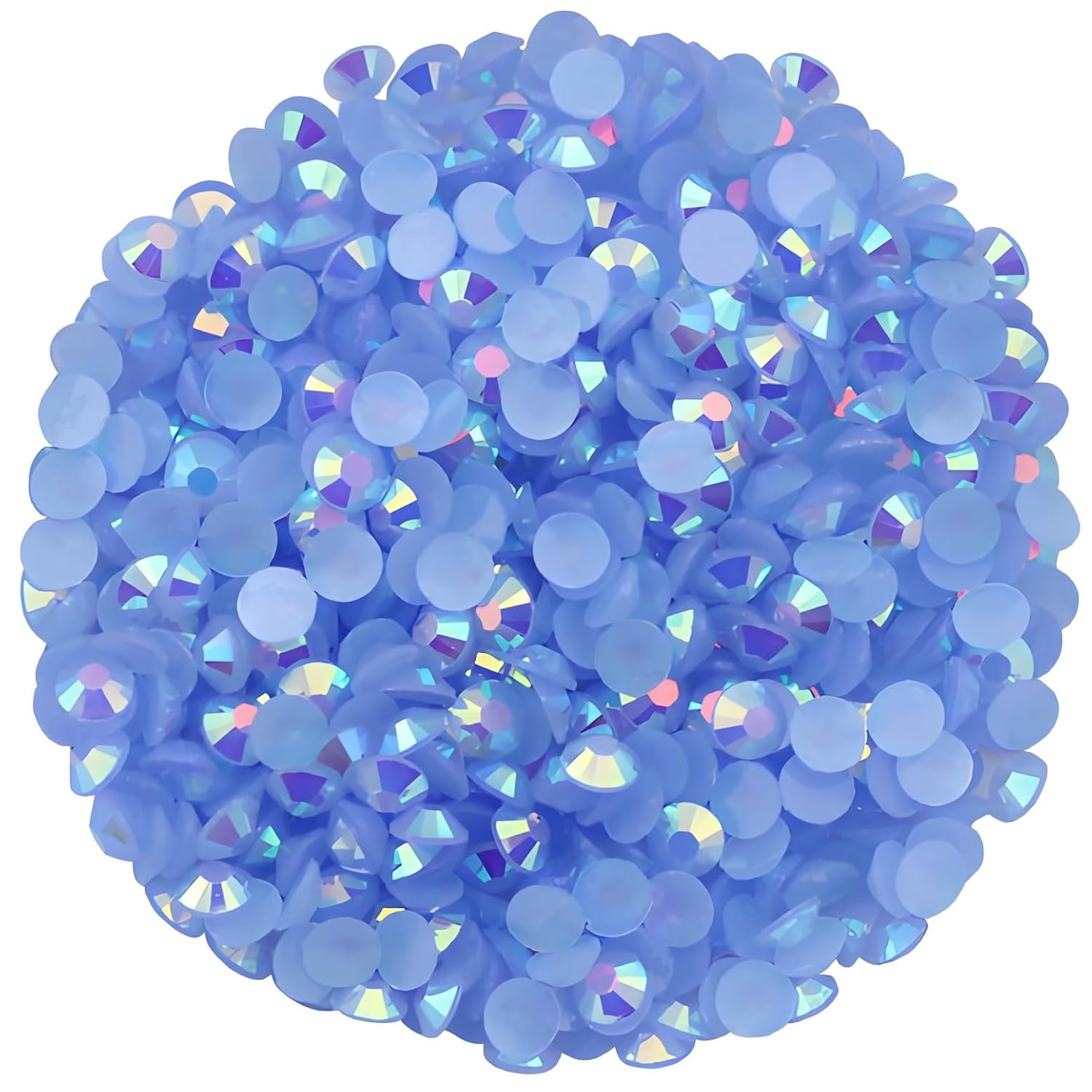 1440 Pcs SS20 5mm Flatback Rhinestones for Nails Art Crafts Glitter Round Shine Gems AB Crystals DIY Clothes Shoes （Light Sapphire AB）-FemmiqueWomen