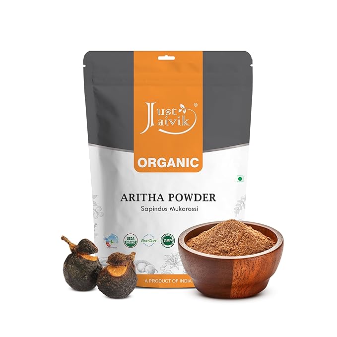 100% Organic Certified Aritha Powder (Soap Nut Powder) 227g /0.5 LB/ 08oz - Organic Hair Cleansing and Conditioning Product-FemmiqueWomen