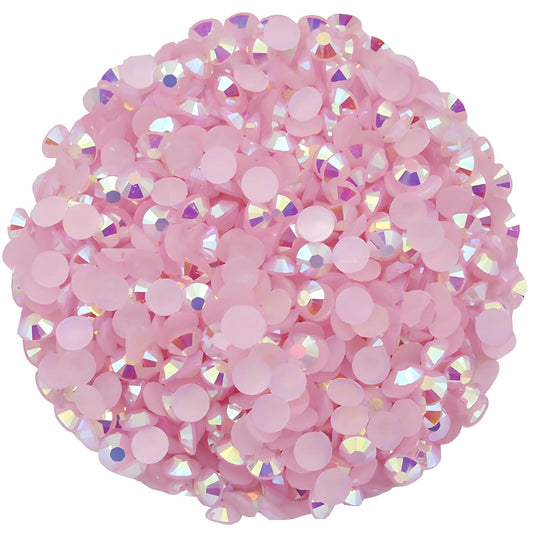 2250 Pcs SS16 4mm AB Flatback Rhinestones for Nails Art Crafts Glitter Round Shine Gems Crystals DIY Clothes Shoes （Light Pink AB）-FemmiqueWomen