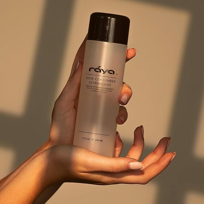 Raya Aloe Cucumber Astringent (202), Facial Toner for Dry and Sensitive Skin - Refreshing, Hydrating and Calming Formula, Gentle Pore Tightening Skincare, Cruelty, Paraben & Alcohol-Free, 8 fl oz-FemmiqueWomen