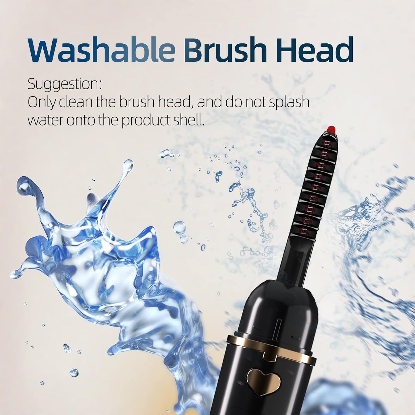 Heated Eyelash Curler, Heated Lash Curler, Portable USB C Rechargeable Eyelash Curler 24H Long Lasting Intelligent Power Off Electric Eyelash Curler with Eyelash Comb for Makeup - Black-FemmiqueWomen