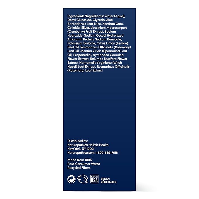 Naturopathica Colloidal Silver and Salicylic Acid Acne Clearing Cleanser, Reduce Blemishes and Acne Scars, Clarifying Face Wash for Men and Women, 5 fl oz-FemmiqueWomen