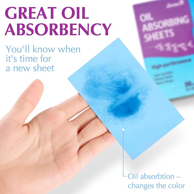 Premium Oil Absorbing Sheets for Face - 6 pack (300 sheets) - Makeup Friendly Oil Blotting Sheets for Face - Blotting Papers for Face with Oily Skin-FemmiqueWomen