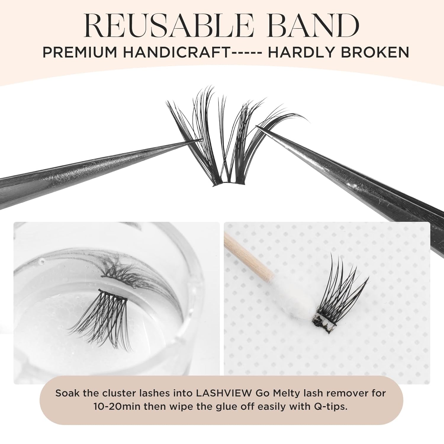 PopUp Lash Clusters 144 Pcs Cluster Lashes DIY Cluster Eyelash Extensions Mega Volume Reusable Individual Lashes Cluster Volume Look Super Thin Band & Soft(D17)-FemmiqueWomen