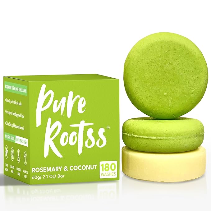 Rosemary Shampoo and Conditioner Bar Set 3 - Hair Growth, Regrowth, and Anti Hair Loss - Natural Solid Shampoo Bars for Women with Straight, Curly Hair for Thinning, Thickening Sulfate & Silicone free-FemmiqueWomen