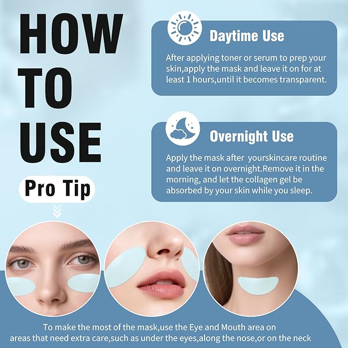 ISTON Overnight Collagen Face Mask - Intense Hydration & Anti-Aging - With 5 Hyaluronic Acids, Peptides & Plant Extracts - Reduce Fine Lines, Plump Skin, Minimize Pores -4Pack-FemmiqueWomen