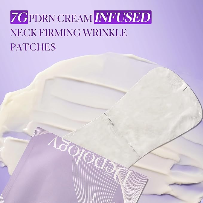 depology Tightening and Lifting Neck Wrinkle Patches with Cream, PDRN Deep Collagen Neck Mask, Firming Patch with PDRN、Collagen and Niacinamide Cream-FemmiqueWomen