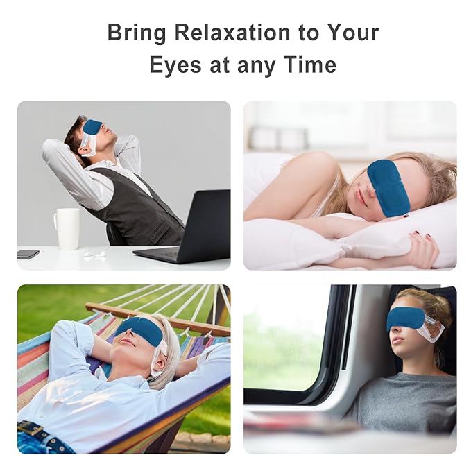 10PCS Steam Eye Mask, Relieve Eye Fatigue, Can be Used for Eye Relaxation, Jet Lag or Insomnia, Disposable Heated Steam Eye Mask, Rich in Nutrients Heated to Promote Absorption (Fragrance-Free)-FemmiqueWomen
