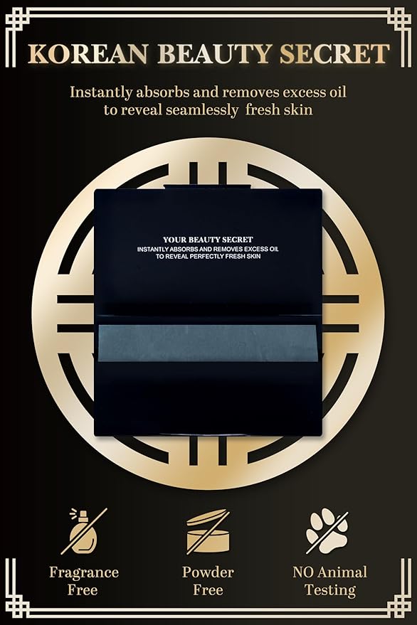 [KPOP Beauty] Makeup Friendly Oil Blotting Paper - DANABE Bamboo Charcoal Face Oil Blotting Sheets | Korean Skincare Oil Absorbing Sheets for Face (4x3.6 in.100 Large Sheets)-FemmiqueWomen