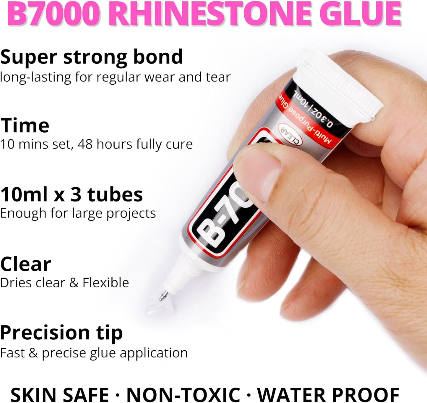 30000Pcs Resin Rhinestones Set for Crafting Bedazzling, Hot Pink Flatback Gems Jewels Crystals for Crafts Clothes Shoes Fabric Shirts Tumblers Cups, Flat Back Bedazzler Kit with b 7000 Glue-FemmiqueWomen