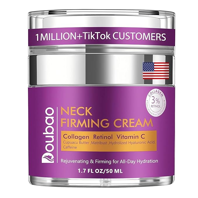 Advanced Neck Firming Cream – 3% Retinol & Hyaluronic Acid for Wrinkle Reduction, Lifting & Skin Tightening – Anti-Aging Moisturizer for Face, Neck & Décolleté – Deep Hydration, 1.7 FL OZ-FemmiqueWomen