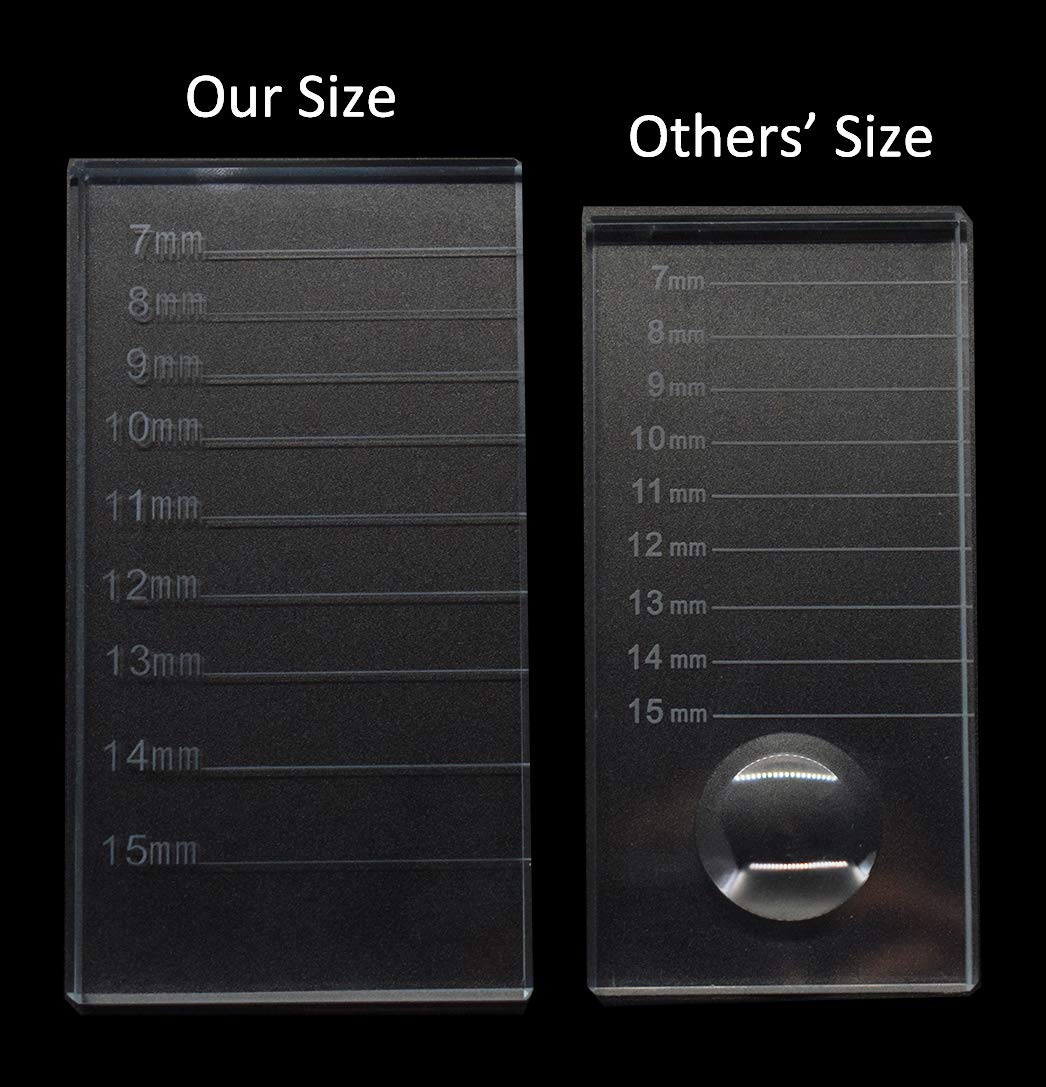 Eyelash Extension Crystal Pallet Lash Holder Tray Bigger Size with Storage Case 4.3x2.4 Inch,7-15 mm-FemmiqueWomen