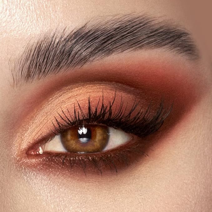 10 Color Eyeshadow Palette, Matte, Shimmer, Glitter Pigment Eye Shadow Makeup Pallete, Neutral Nudes Sunny Orange Eye Makeup Palette with Brush & Mirror, 01.Sunset-FemmiqueWomen