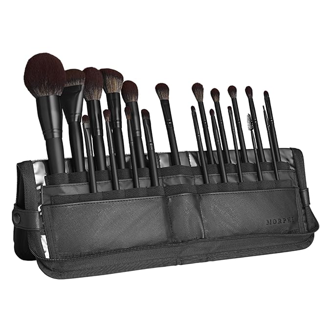 Morphe MUA Life Makeup Brushes - 20 Piece Makeup Brush Set of Eye and Face Brushes - Made with Synthetic Bristles and Includes Carrying Case (20 Count)-FemmiqueWomen