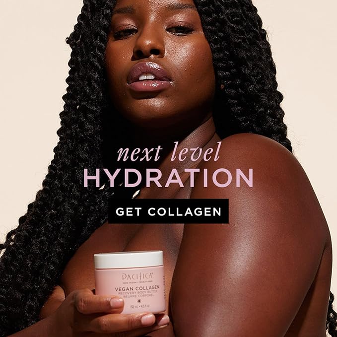 Pacifica Beauty | Vegan Collagen Body Butter | Hydrating, Nourishing, Moisturizer | Long-Lasting Hydration | Cream Lotion for Dry Skin | Light Floral Scent | Paraben Free | Vegan + Cruelty Free-FemmiqueWomen