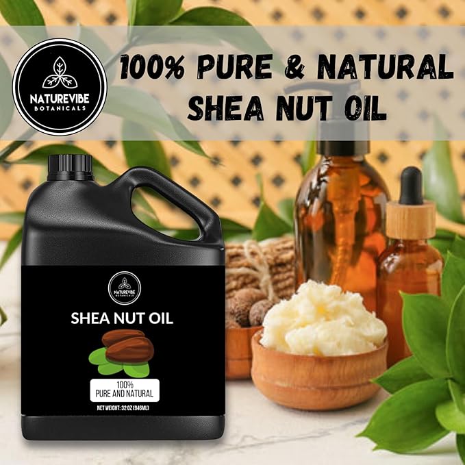 Naturevibe Botanicals Shea Nut Oil 32 Ounces | 100% Pure and Natural | Great for Skin Care and Hair Care-FemmiqueWomen