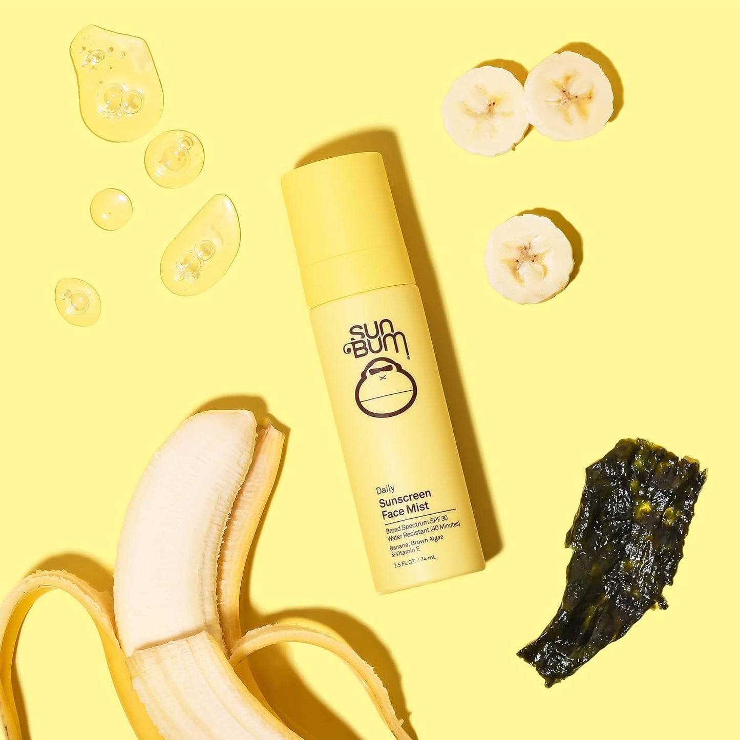 Sun Bum Skin Care SPF 30 Daily Sunscreen Mist - Vegan and Hawaii 104 Act Compliant (Made without Octinoxate & Oxybenzone) - Broad Spectrum UVA/UVB Facial Sunscreen Spray with Vitamin E - 2.5 oz-FemmiqueWomen