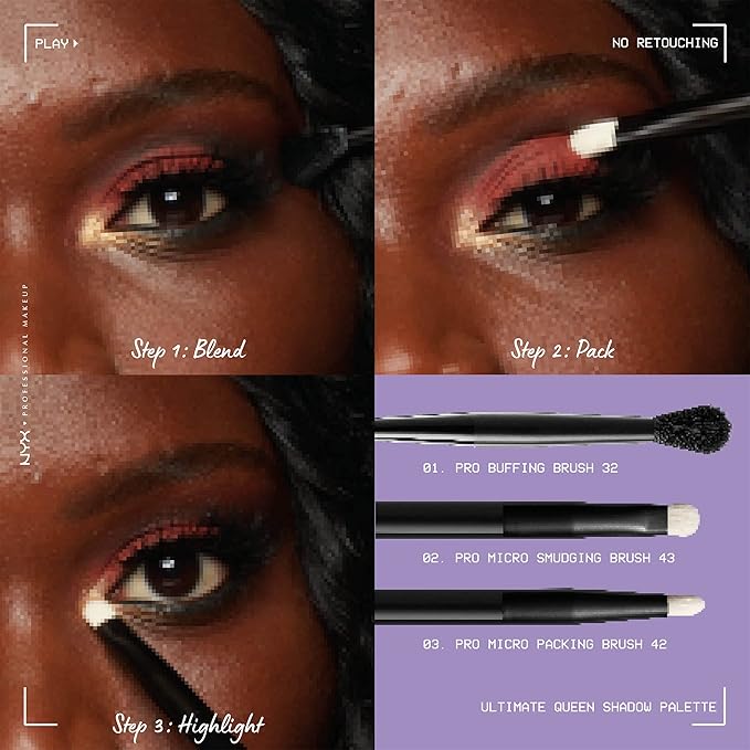 NYX PROFESSIONAL MAKEUP Ultimate Shadow Palette, Eyeshadow Palette - Ultimate Queen-FemmiqueWomen