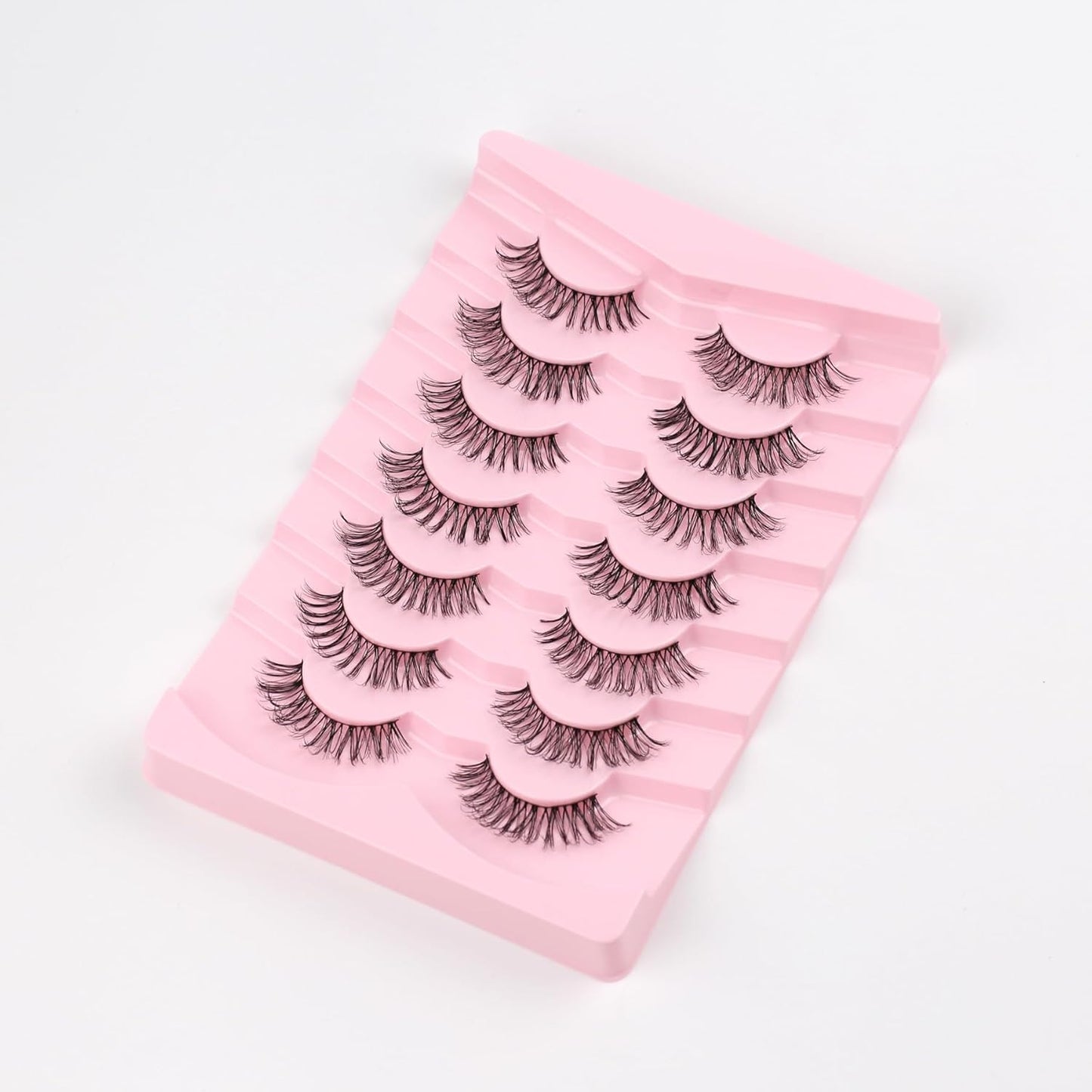 Wispy Cat Eye Lashes Natural Look Short Eyelashes C Curl Eye Lash Pack Siligli-FemmiqueWomen